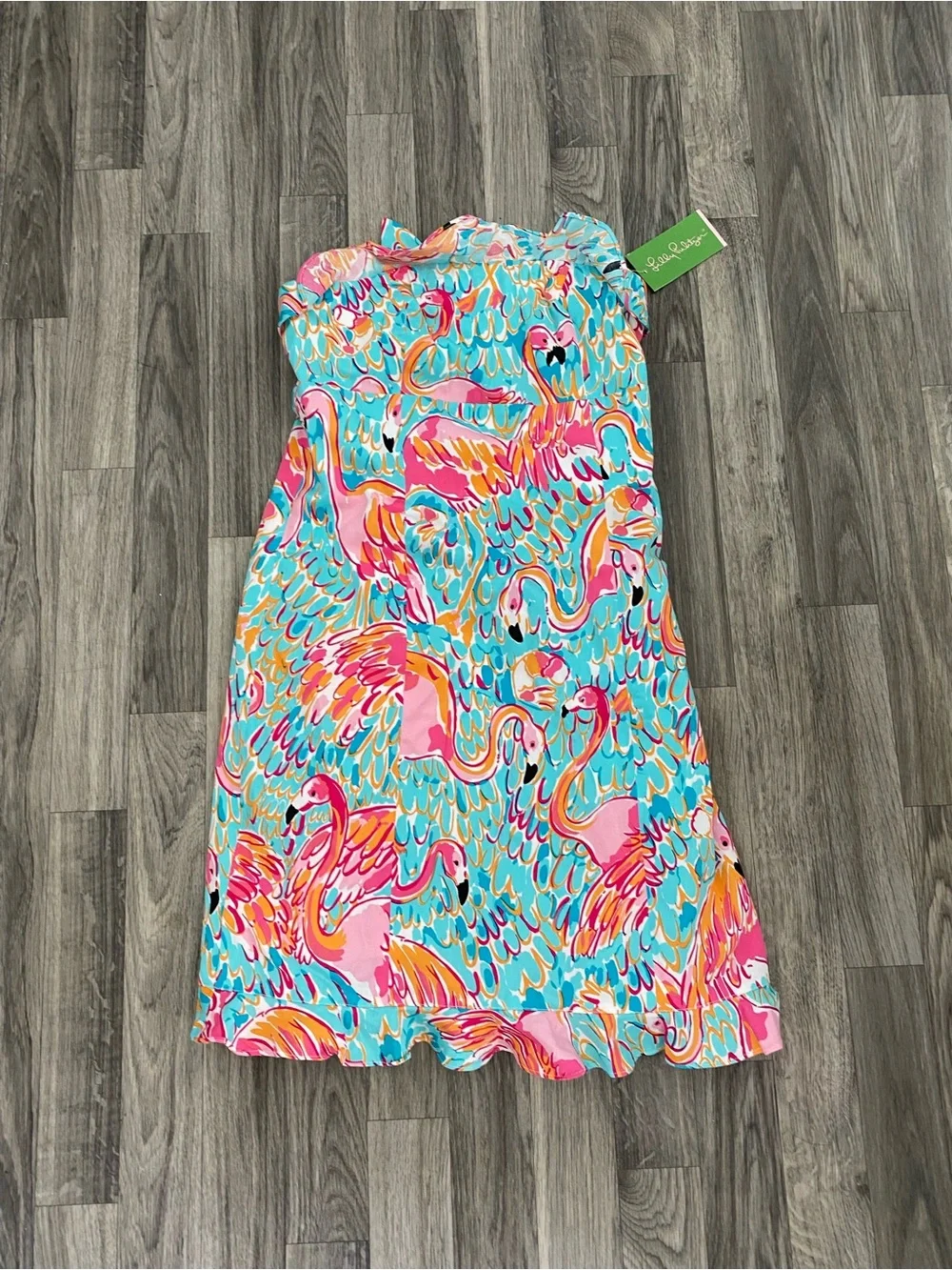Lilly Pulitzer 2 Tropical Flamingo Shift Dress Franco printed multi peel and eat - Picture 2 of 9